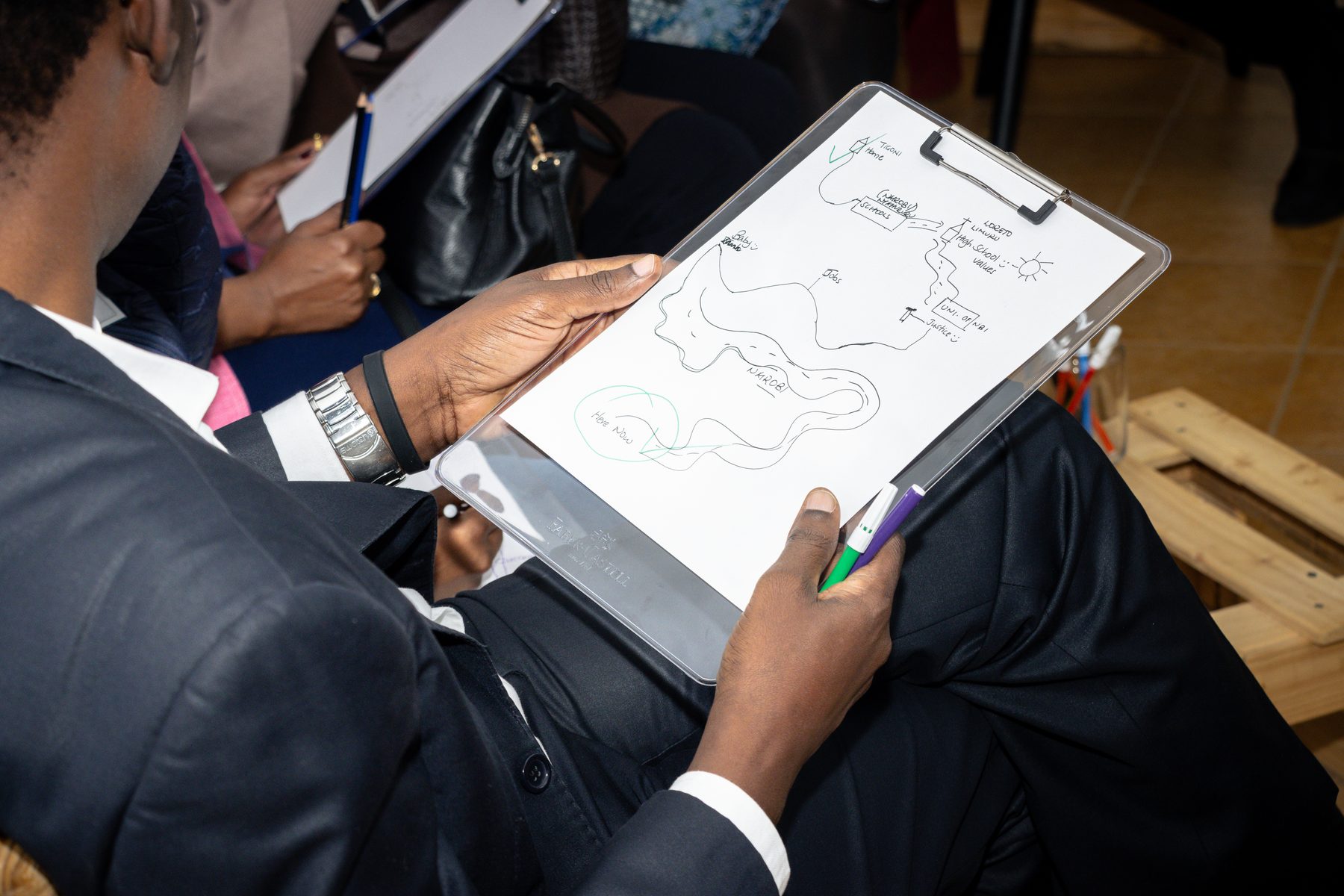 Doris Muigei in conversation at a Qazi Works event